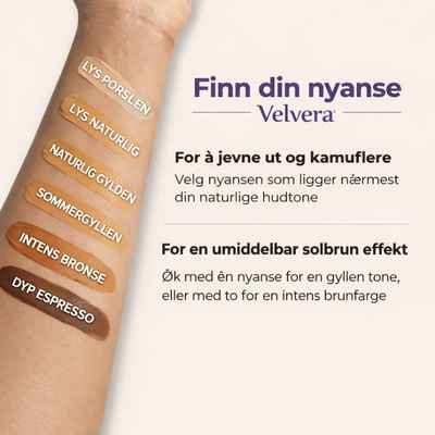 Velvera™ Dekkkrem – Perfekt Hud på Sekunder