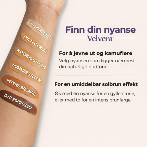 Velvera™ Dekkkrem – Perfekt Hud på Sekunder